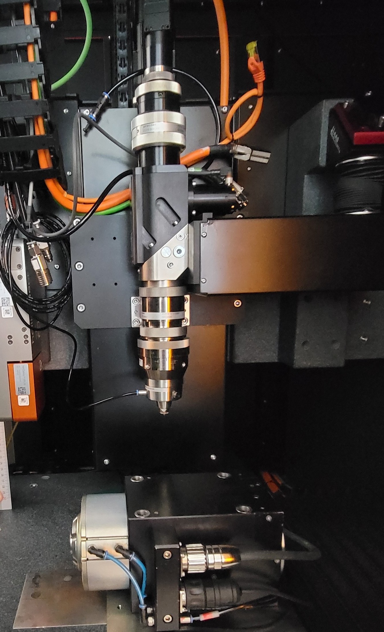 Laser-drilled glass — microscopy detail