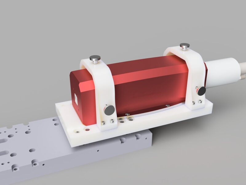 CAD rendering — pico laser source mount