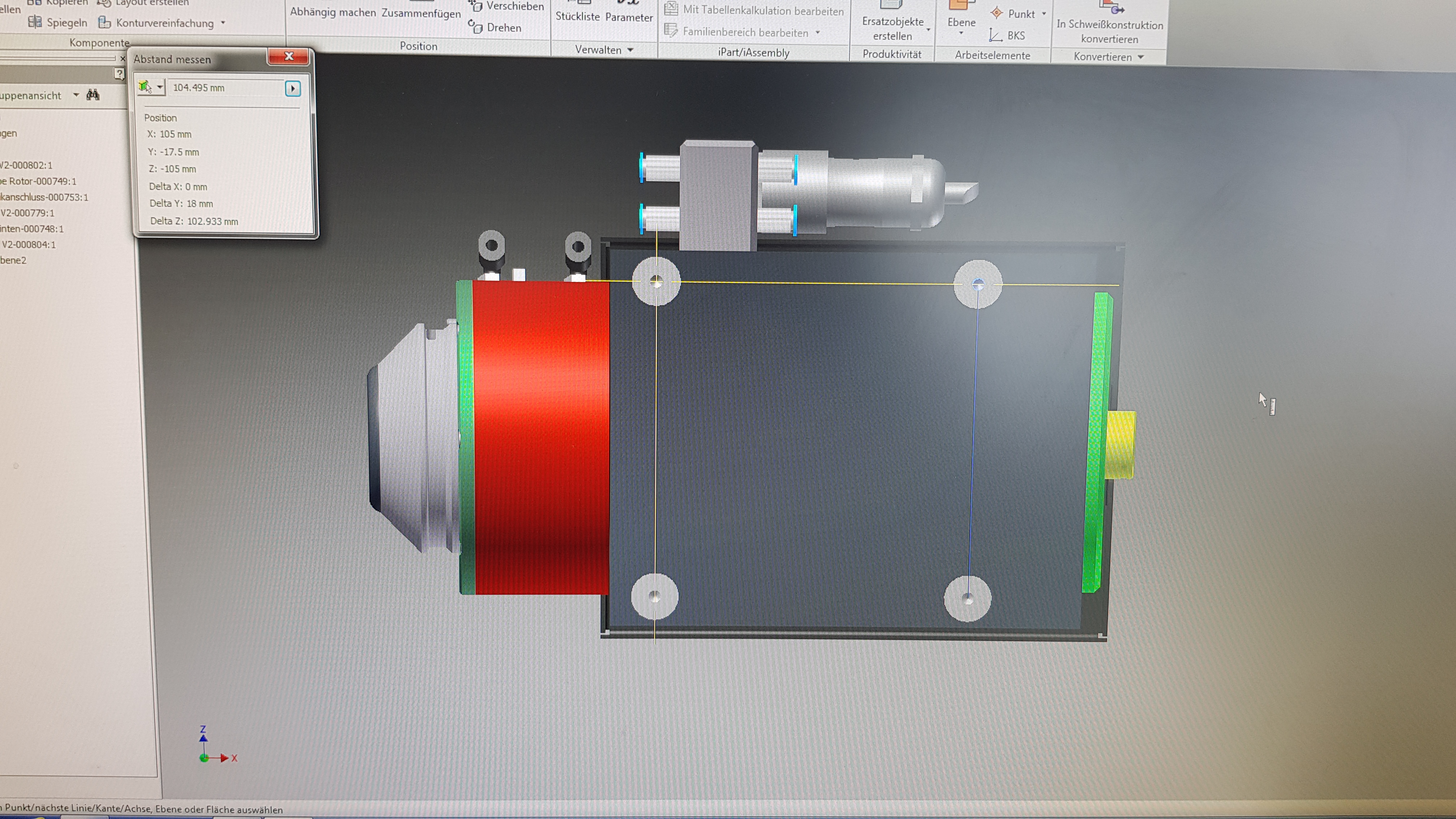 CAD specification for laser system